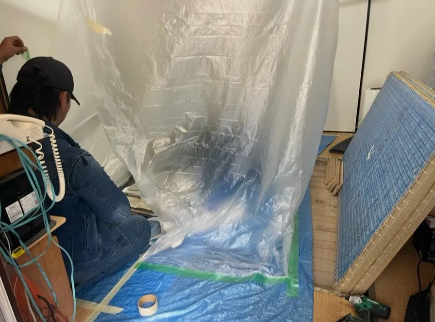 本日はシロアリ防除作業の依頼を受けて現場に行ってきました。