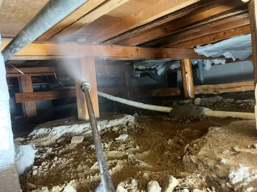 本日はシロアリ防除作業の依頼を受けて現場に行ってきました。