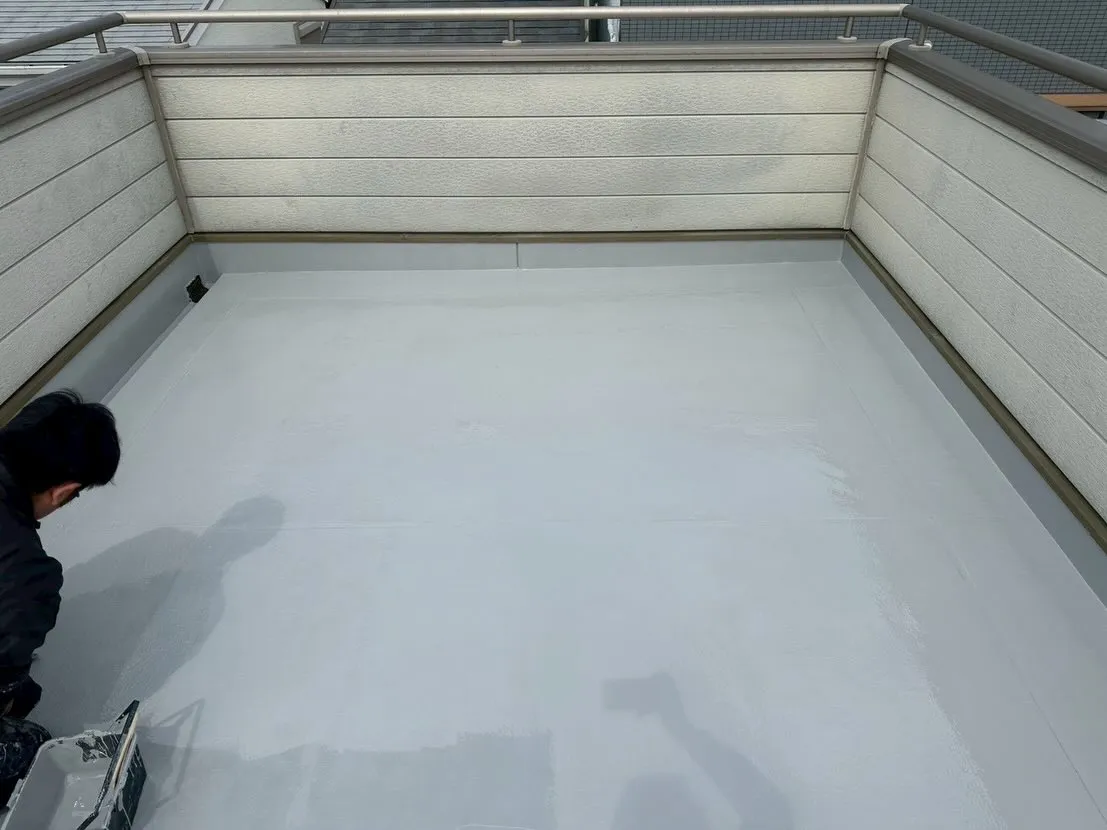 防水工事が無事に完了しました。