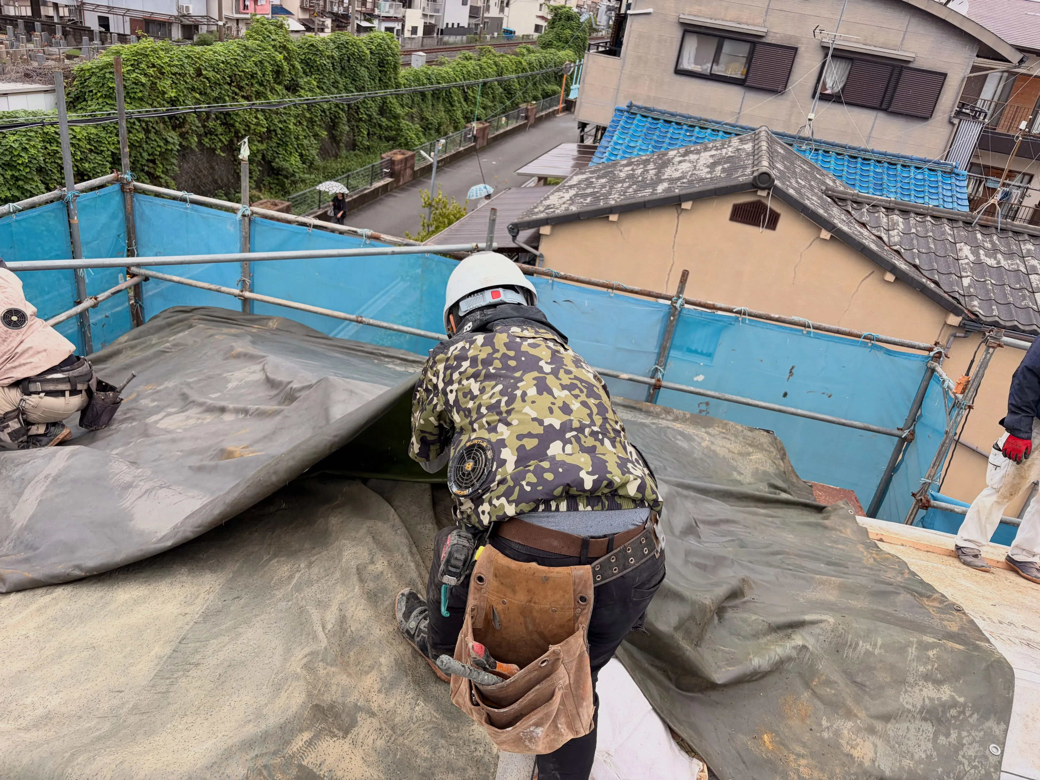 雨との戦い、始まる。